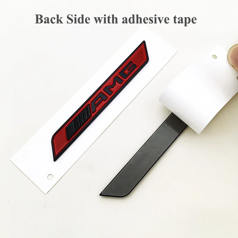 2 قطعة شعار ABS AMG شعار ملصق سيارة درابزين الجانب شارة لمرسيدس A45 C63 W204 W205 E63 W212 W213 CLA 45 GLC 63 X253 X164 S63 #5