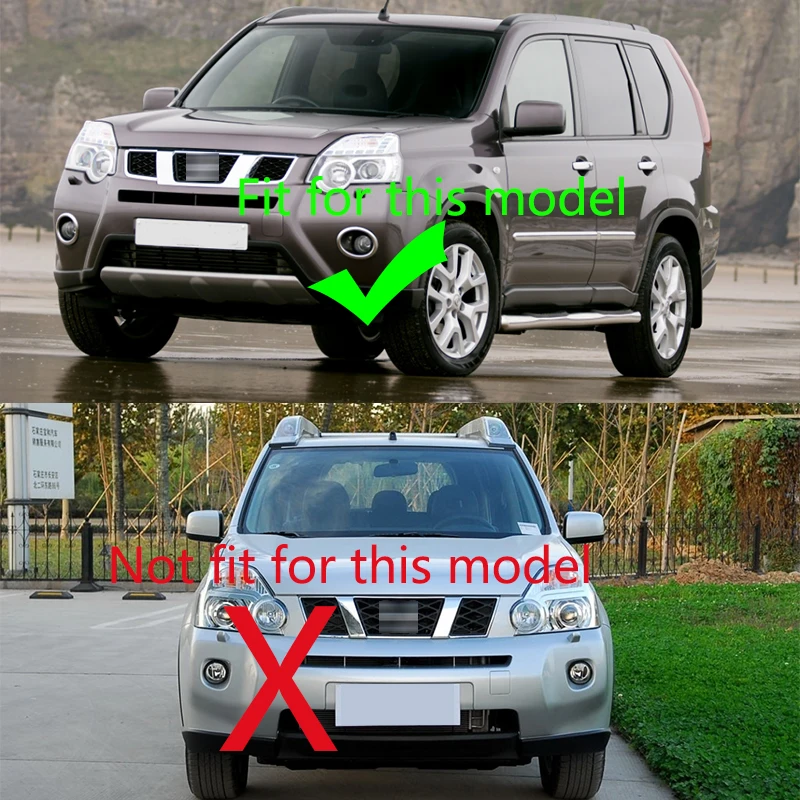 2PCS For Nissan X-TRAIL XTRAIL T31 2011 2012 Car Front Bumper Fog Lamp Light Chrome Cover Frame Foglight Trim Lid Bezel Hood