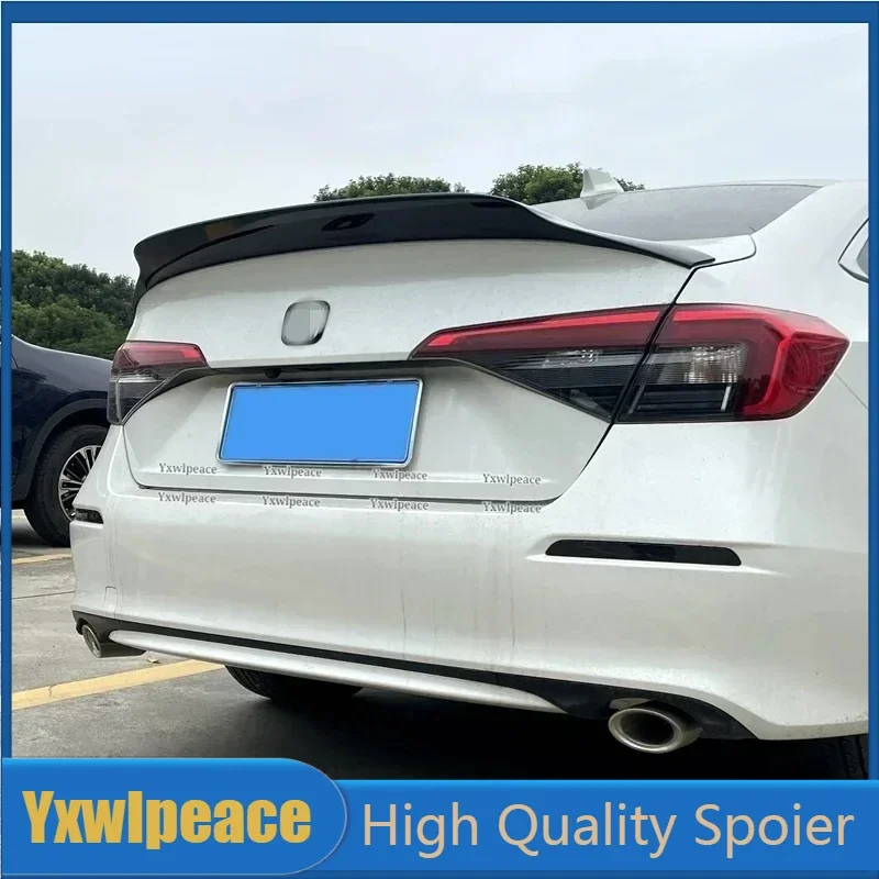 

R Style ABS Plastic Primer Color Rear Trunk Lip Spoiler Body Kit Accessories for Honda Civic 11th Generation 2021 2022 2023