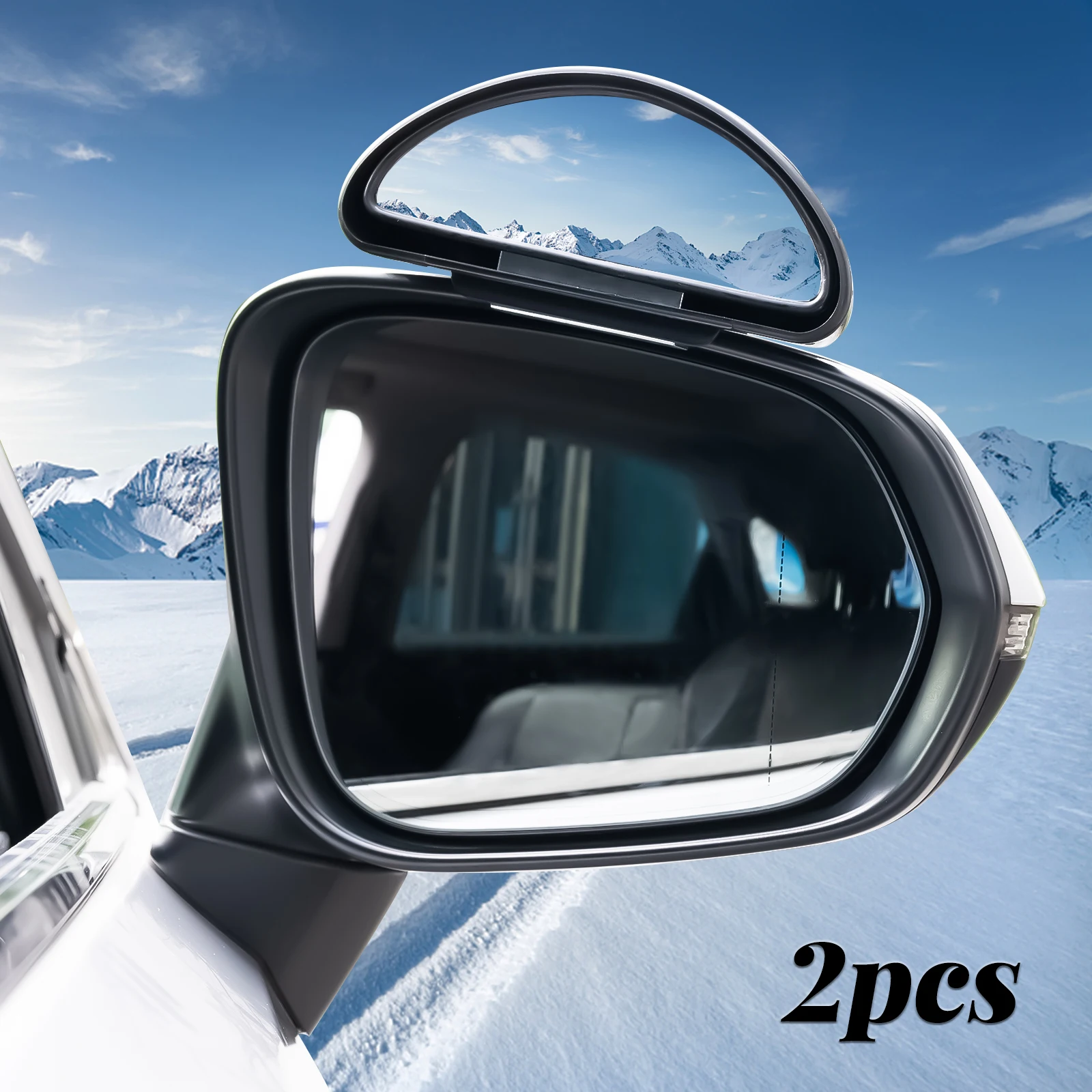 

2PCS Auxiliary Rearview Blind Spot Mirror Wide Angle View Adjustable Car Rear View Side Parking Mirror Universal Car Accessories