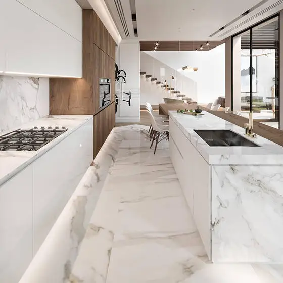 

Marble countertop kitchen furniture set