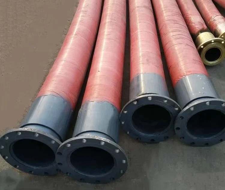 High-performance large-diameter flange connection wear-resistant mud exhaust/mud suction concrete rubber hose