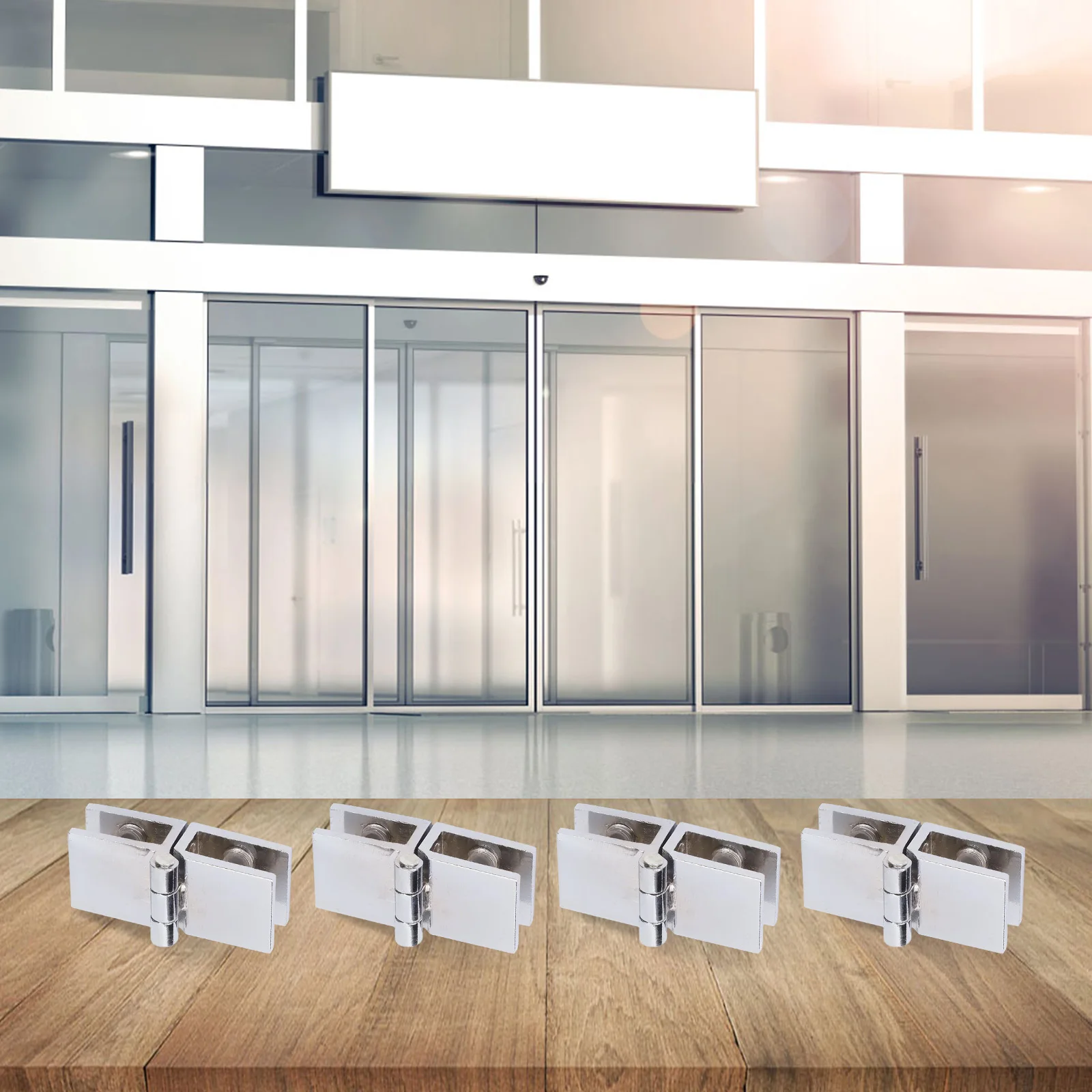 Commercial Settings 54*24*15mm Double Sided Hinges Adjustable Shower Door Hinges Door Accessories 180 Degree Hinges