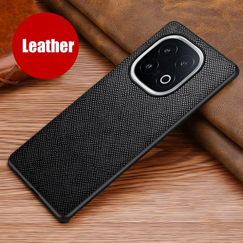 

Cross Leather Feel Phone Case For vivo iQOO 13 Hard PC Protective Soft Silicone Bumper Cover For VIVO iQOO 12 11 10 13 Pro Capa