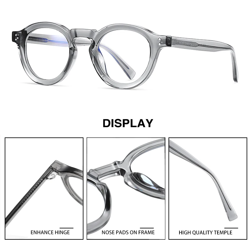 SZTZX-gafas fotocromáticas redondas clásicas para hombre y mujer, lentes ópticas graduadas, antiluz azul, miopía e hipermetropía, PF2090