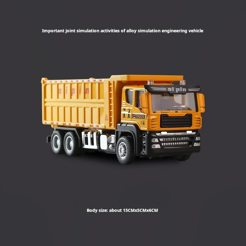 

Excavator Blender Crane Car Toy Model Diecast Alloy Engineering Vehicle Rubber Tires Sound Light Pull Back Toys Kids Gifts