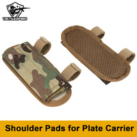 1 Pair Plate Carrier Shoulder Pads W/ Cable Management Mesh Comfort Tactical Hunting Vest SPC JPC 2.3-inch Harness Accessories