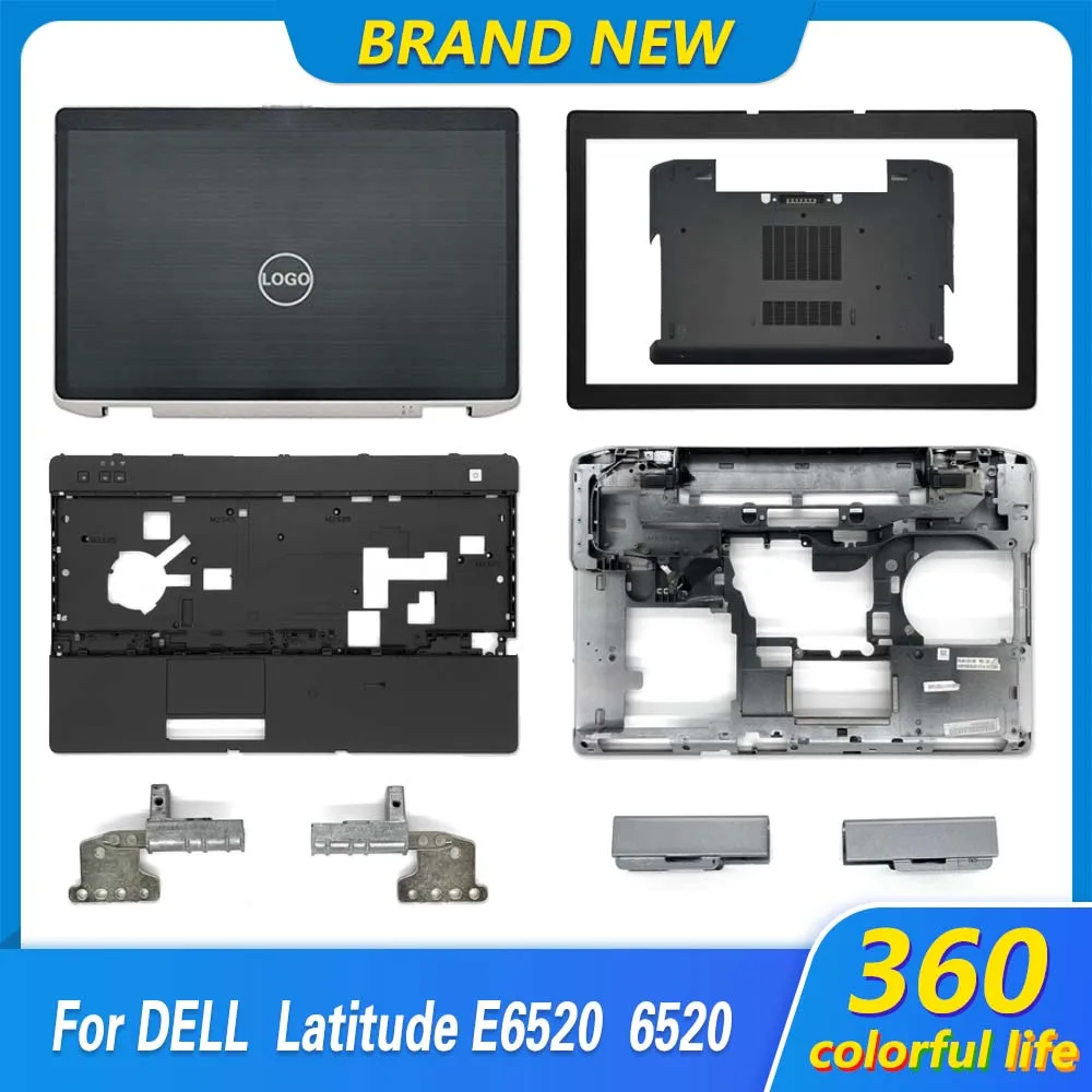 New For Dell Latitude E6520 6520 Laptop LCD Back Cover Front Bezel Palmrest Bottom Case Hinges Upper Top Lower Cover Panel