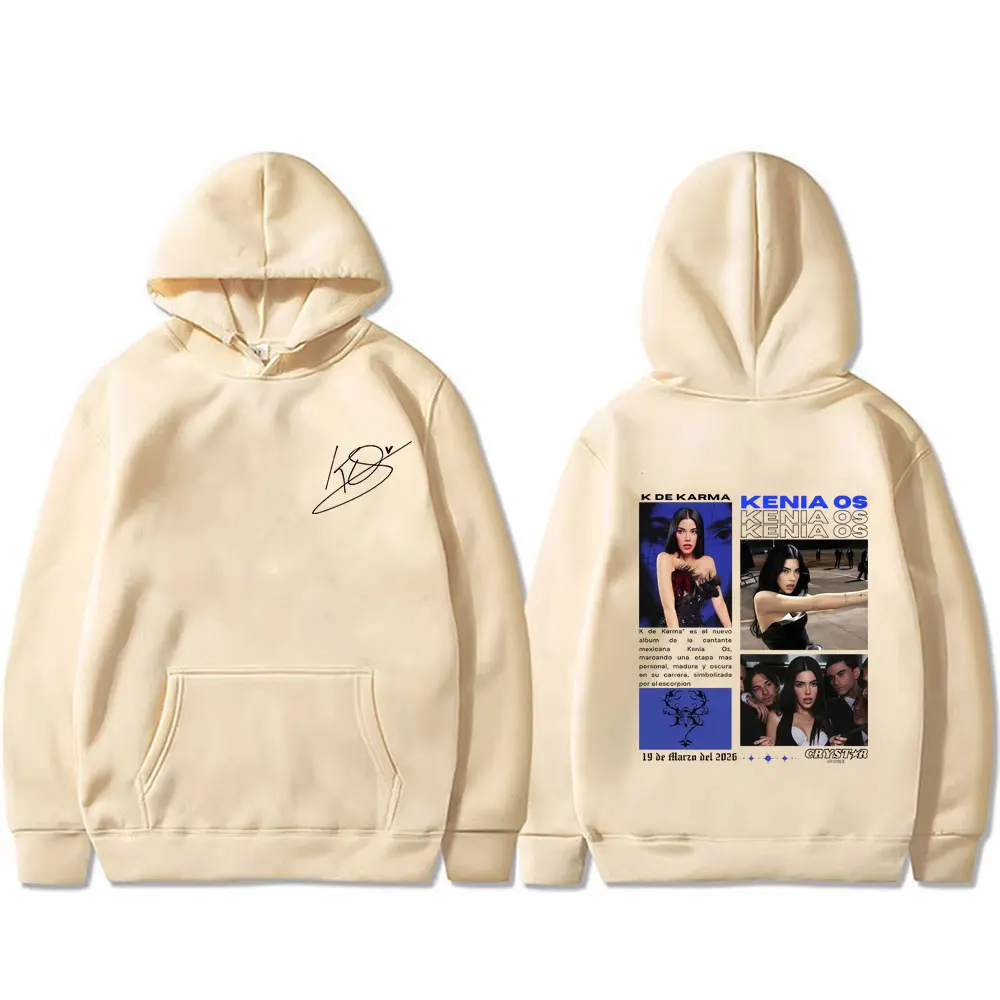 

Singer Kenia Os K De Karma Tour 2026 Hoodie Men Women Fashion Pop Music Streetwear Unisex Vintage Casual Oversized Sweatshirt