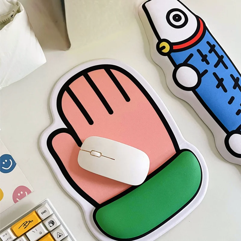 Soft Keyboard Wrist Rest Non-Slip Silicone Desk Mat Ergonomic Mouse Pad Office Mouse Carpet Wristband Support Mousepad