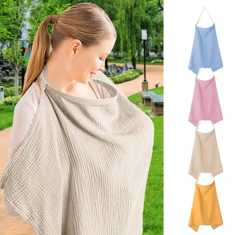 Breastfeeding Cover Breathable 360 Degree Coverage Muslin Nursing Cover For Baby Breastfeeding Soft Nursing Apron For Women