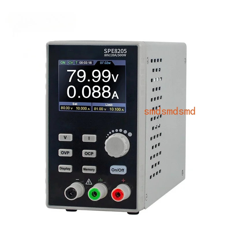 SPE8205 SPE8105 Programmable DC Power Supply, 80V 10/20A 500W Portable Laboratory Power Supply List Waveform Editing Output