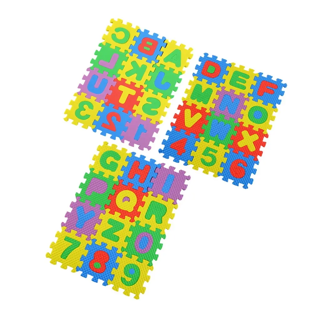 

36Pcs Colorful Puzzle Kid Educational Toy Alphabet A-Z Letters Numeral Foam Play Mat Self-Assemble Baby Crawling Pad