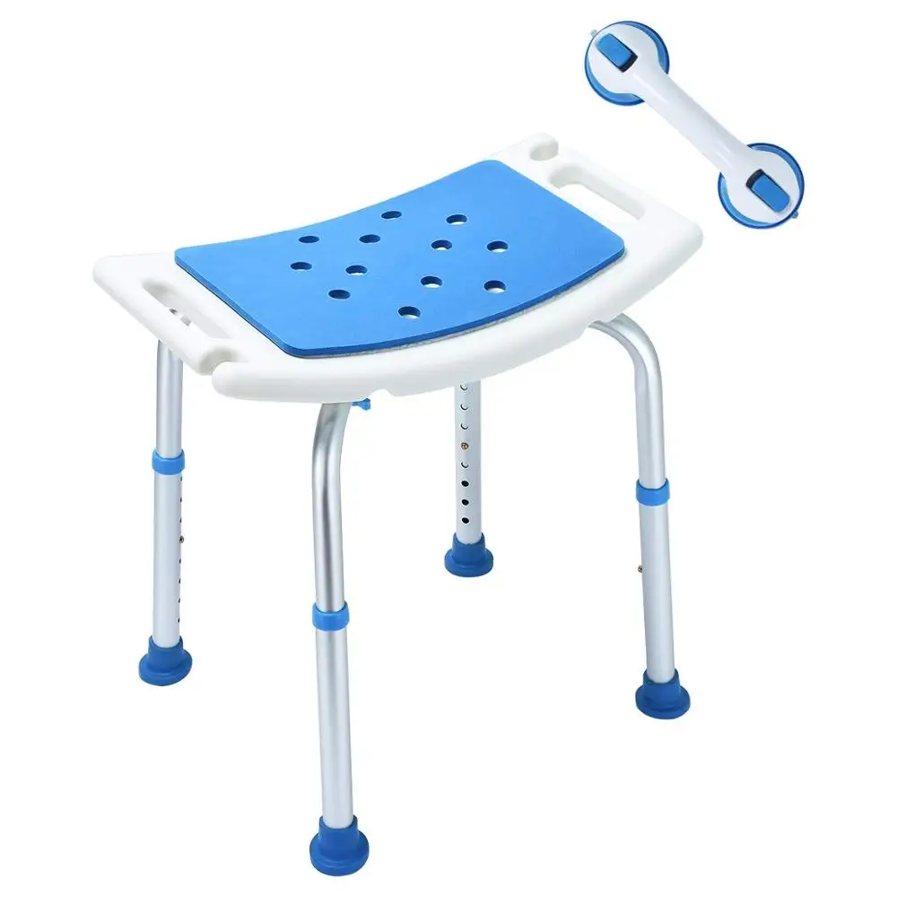 

Shower Stool Bath Seat Bench, Adjustable 8 Height No-Slip SPA Bathroom Bathtub Chair Bench for Seniors, Elderly, Disabled, Handi