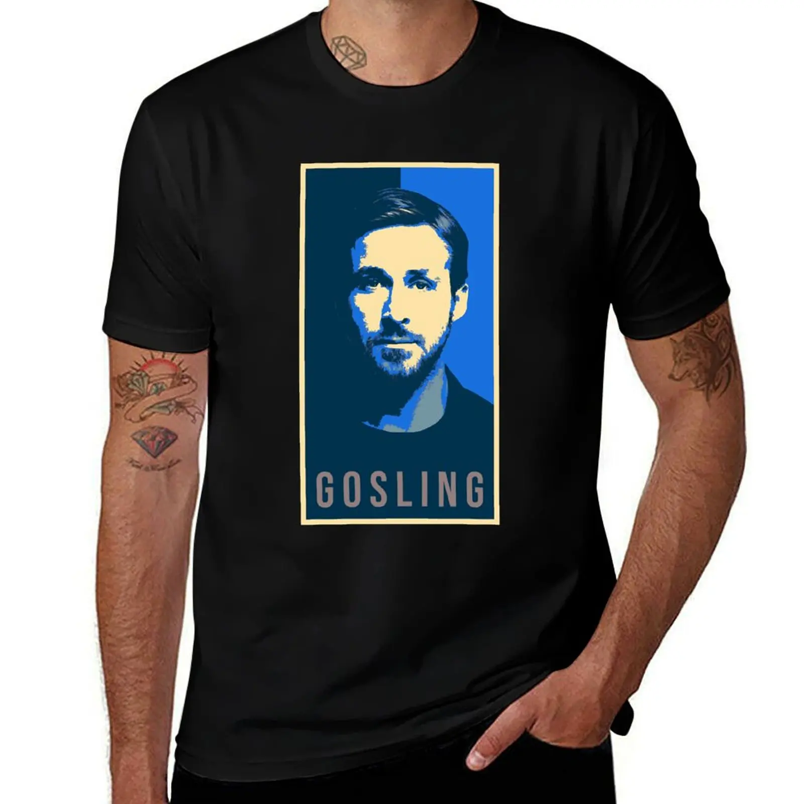 

Day Gift for Famous Ryan Gosling Actor Singer Gifts Music Fans T-Shirt t shirts for man pack white T-Shirt