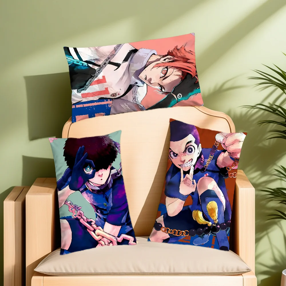 

Manga Anime cool I-Igarashi Gurimu Blue L-Lock cushion cover Rectangle Pillow Cover Home Sofa living Room Coffee Shop Pillowcase
