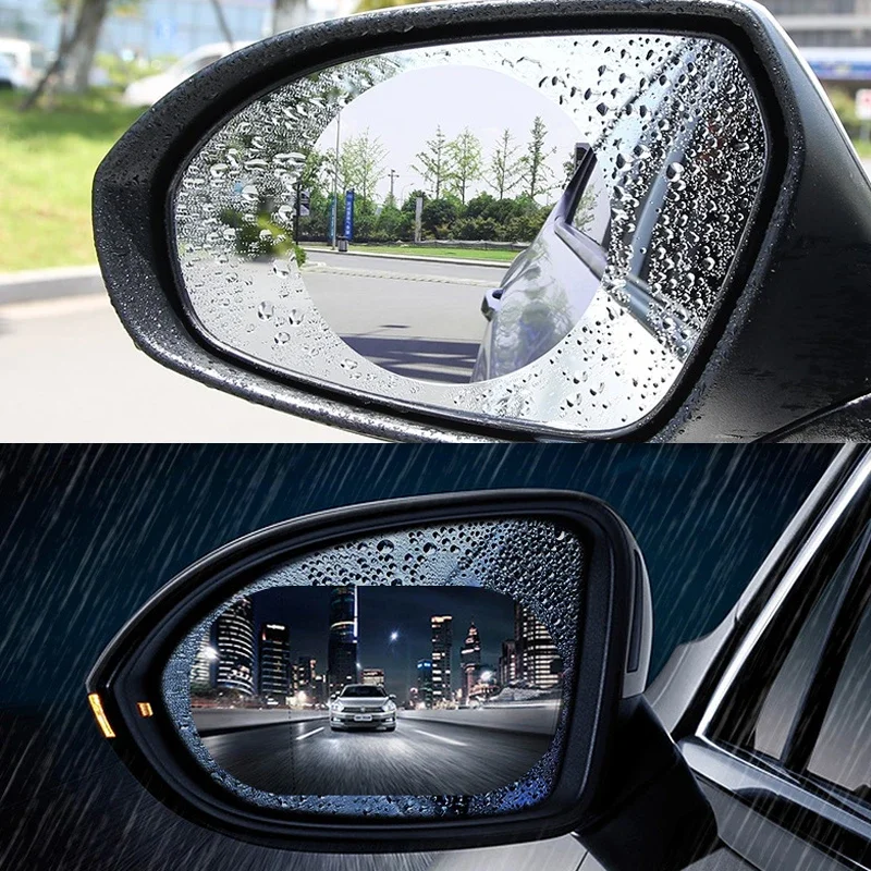 New 2pcs /set car sticker Car rearview mirror rain protection protective film waterproof car rearview mirror Anti fog glass film