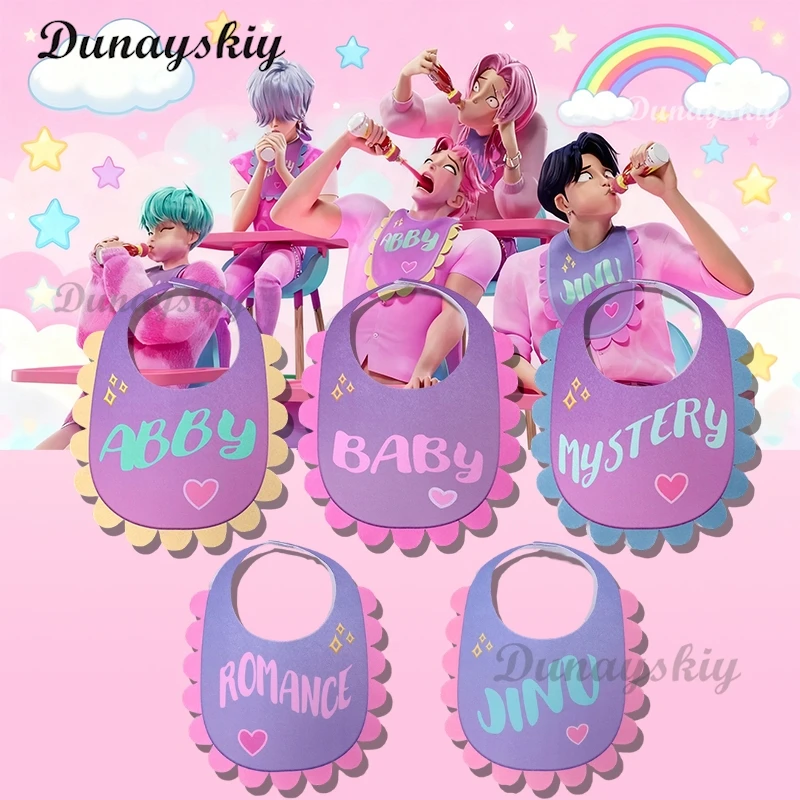 

KPop Demon Saja Boys Jinu Abby Mystery Romance Детский косплей аниме костюм с кавайным нагрудником милый милый реквизит для Хэллоуина