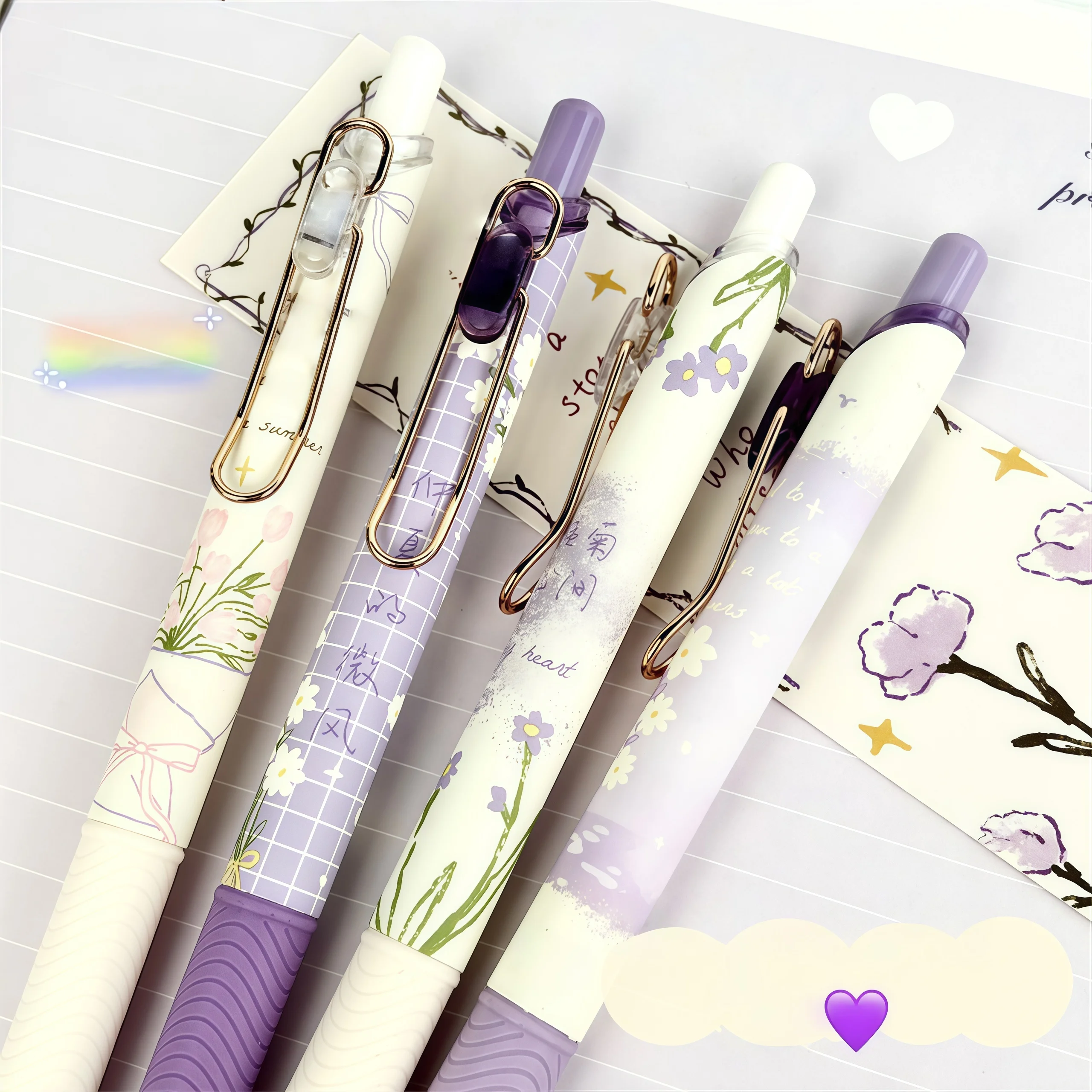 

Little Daisy High-Quality Quick-Drying Carbon Pen for Writing and Signing, Retractable Gel Pen