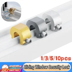 Adjustable Sliding Window Security Lock Sliding Sash Stopper Aluminum Alloy Window Locks Door&Window Limiter Child Safety Locks
