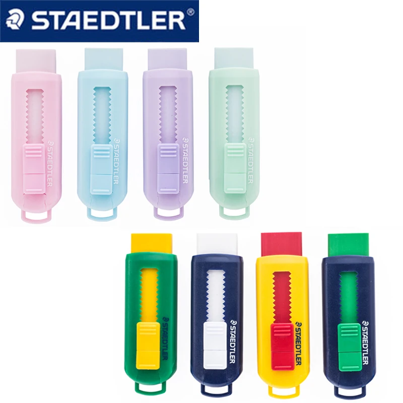 1pcs STAEDTLER 525PS1S Eraser Wipe clean telescopic pushable Color Macaron Eraser without PVC Safety and Environmental