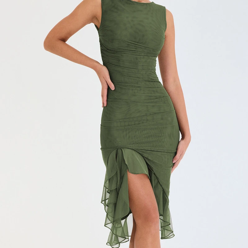 Jurk voor vrouwen gewaad zomer nieuwe backless feestjurk zomer casual mode mini wrap basic vest jurk sexy elegant