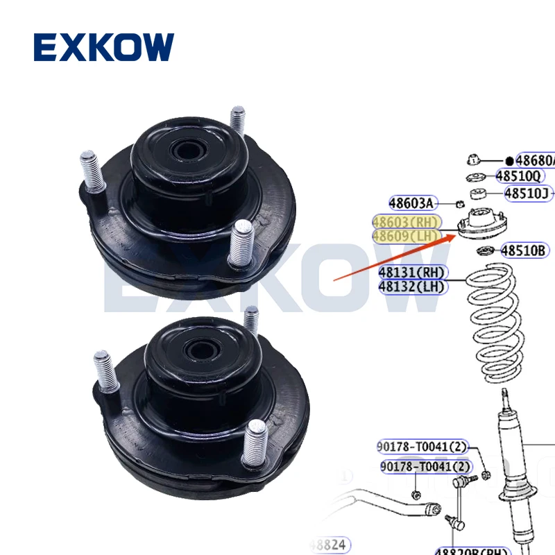 

2 шт. поддержка передней подвески в сборе для Toyota Hilux Fortuner GGN50 GGN15 2004-2012 2011 гг. 48609-0K040