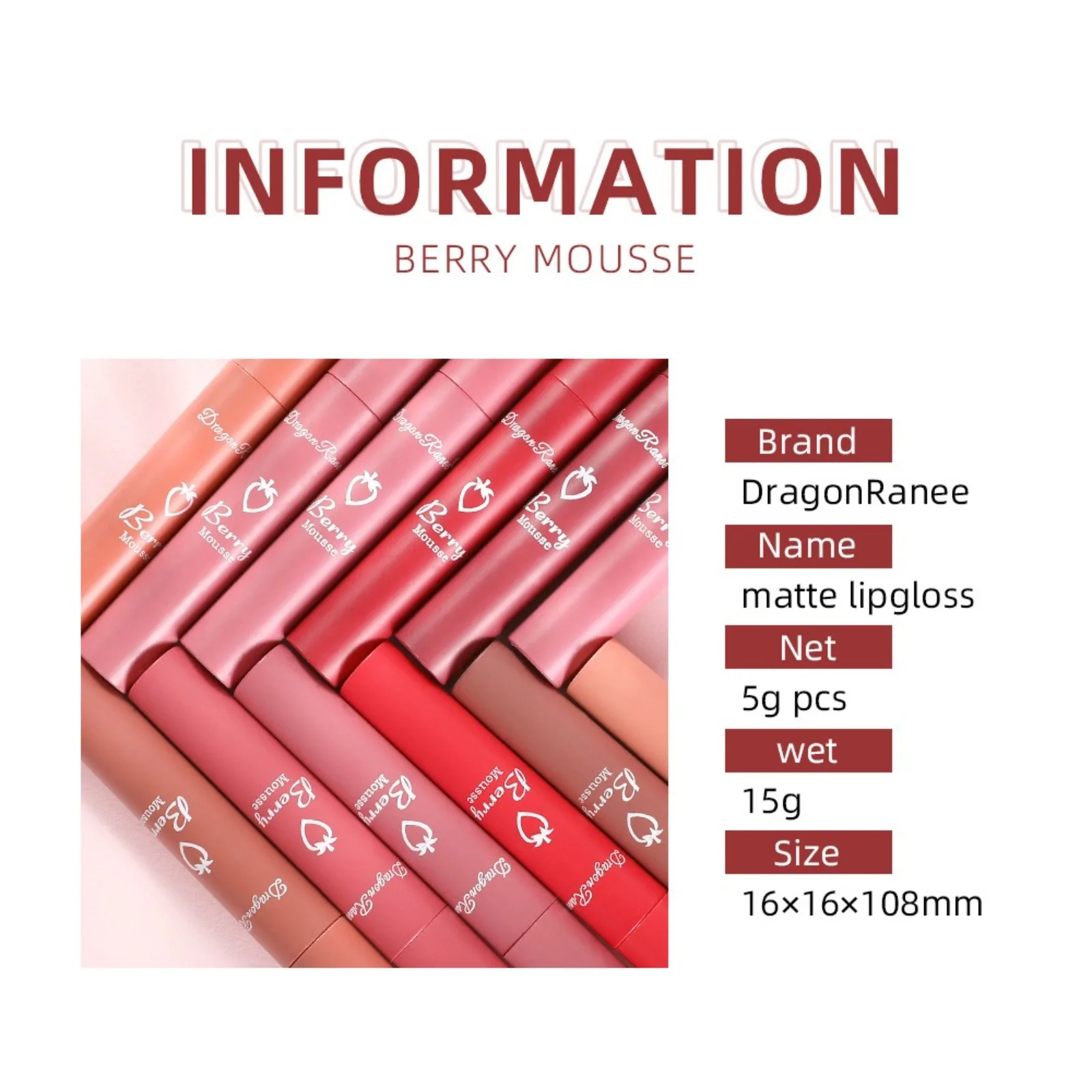 Matita per rossetto matita per labbra 6 colori velluto opaco impermeabile penna per labbra a prova di sbavature a lunga durata per cosmetici per il trucco delle labbra