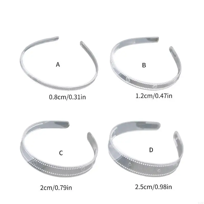 Y55F Cabello liso Hoop dentado para concursos Proms Proms.