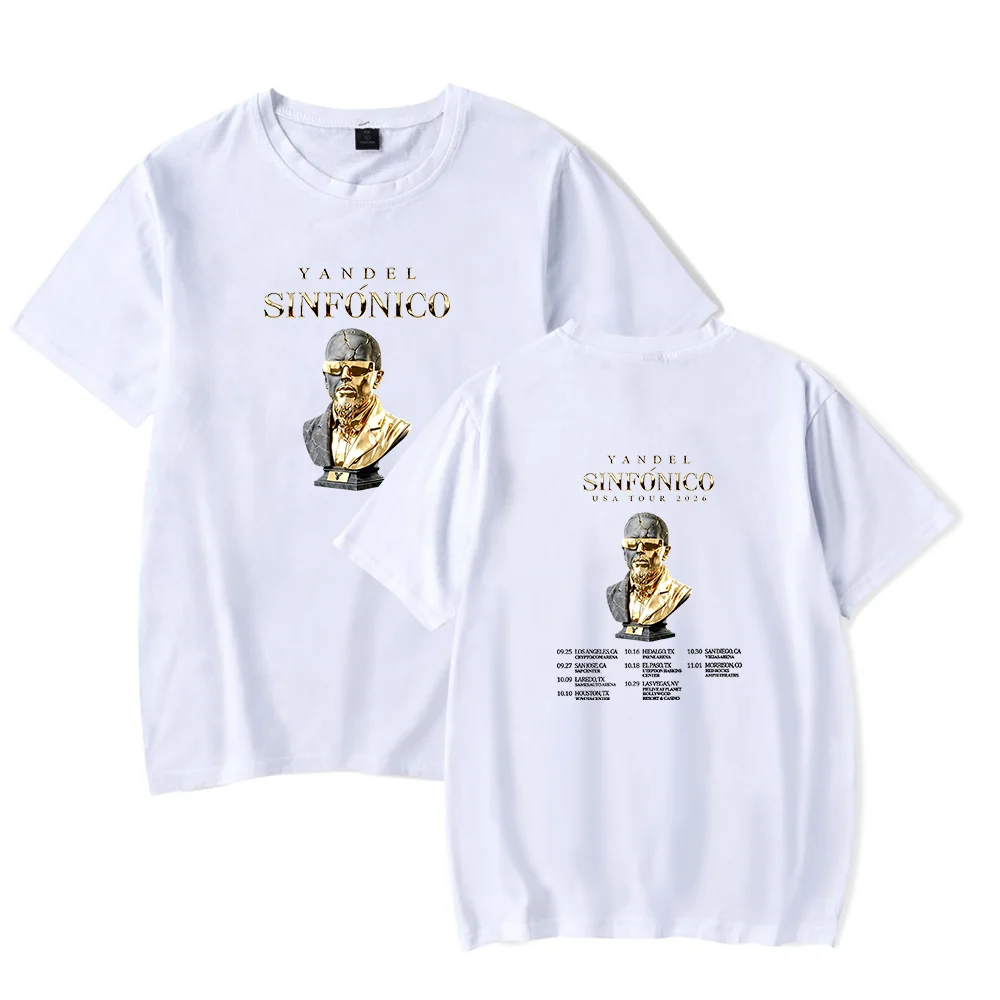 Yandel Sinfonico Tour Merch Crewneck Short Sleeve Men Women Tee Tops Casual