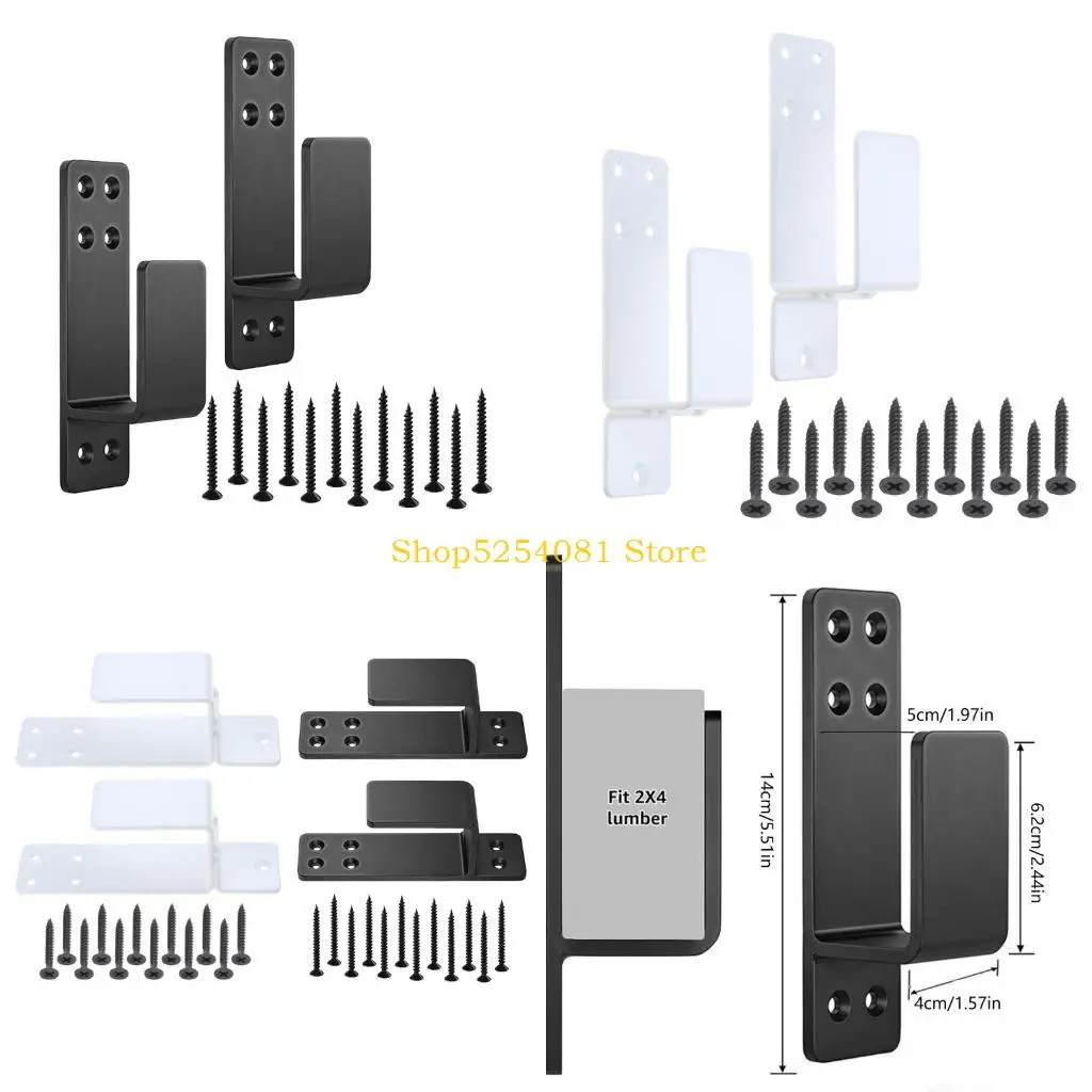 

AXYC Door Barricades Clamps Brackets Set Us-Shaped Bars Security Door Lock Supports for Home Barn Shed Garage Gate Door