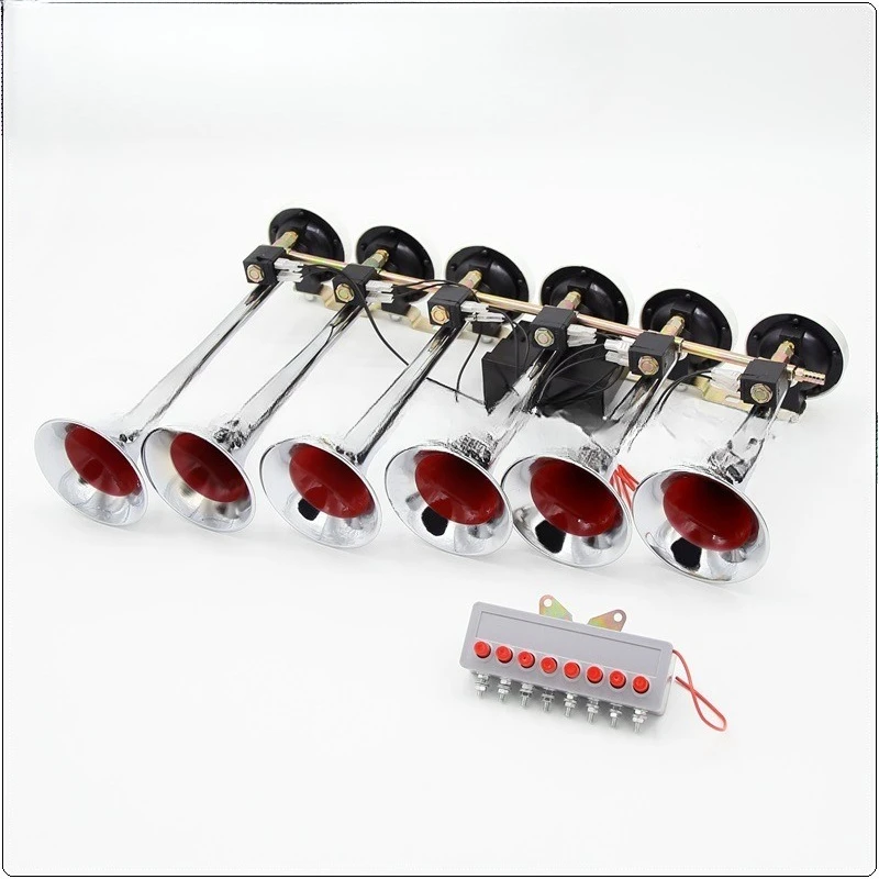 

24V iron pipe music air horn six pipe eight tone truck electronic control horn