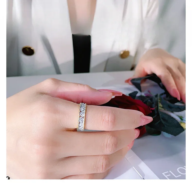 New 925 Sterling Silver Set with Gold Plated Ring for Retro Wedding Jewelry Wedding