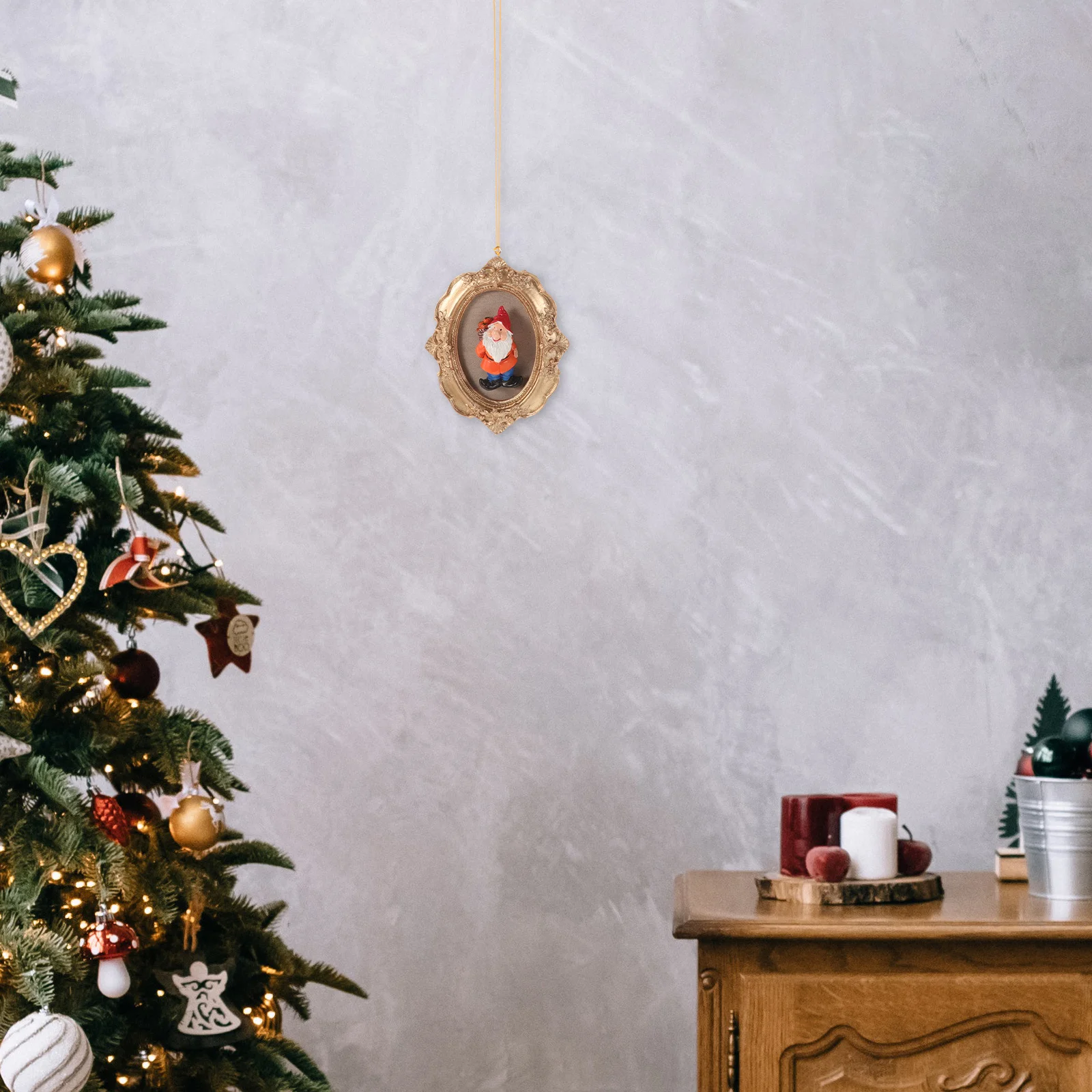 

Charming 3D Gnome Christmas Tree Hanging Ornament Small Trees Walls Decor Vintage Aesthetic Xmas Supplies Party Props