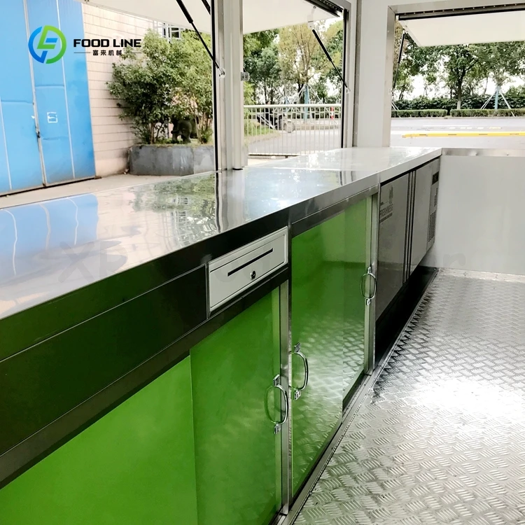 عربات الوجبات السريعة المتنقلة عالية الجودة، مقطورة الطعام، دقيق القمح، معدات المطاعم المتنقلة، زيت محرك السيارة المتنقلة