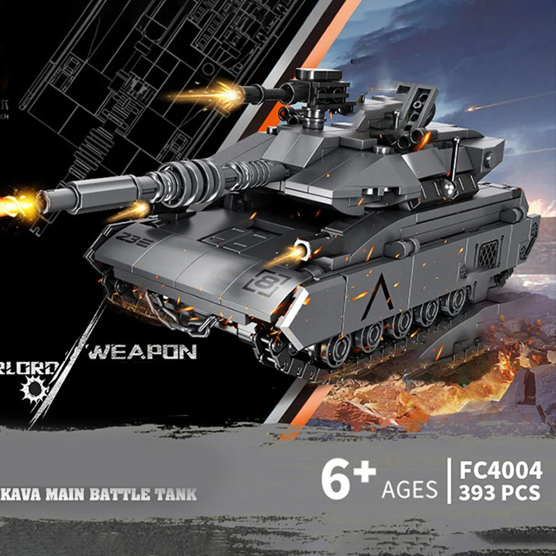 

393 шт., строительные блоки Merkava, основный боевой танк, MOC, военное оружие, модель, кирпичи, головоломка, детские игрушки, подарок для взрослых и детей