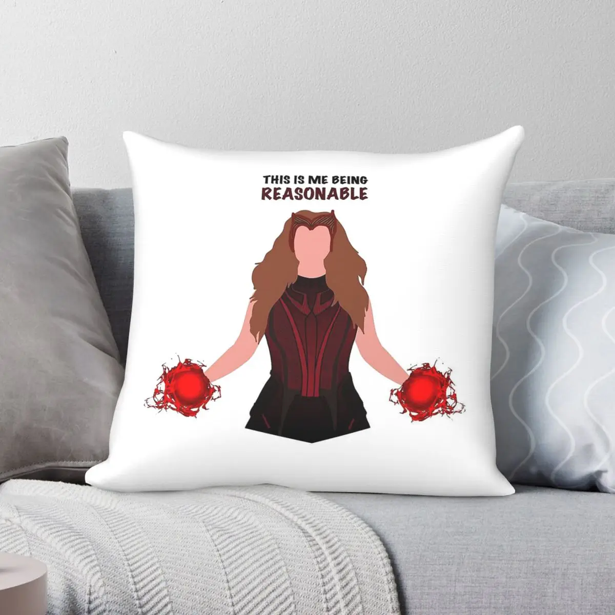 This Is Me Being Reasonable Square Pillowcase Polyester Linen Velvet Creative Decorative Throw Pillow Room Cushion Cover