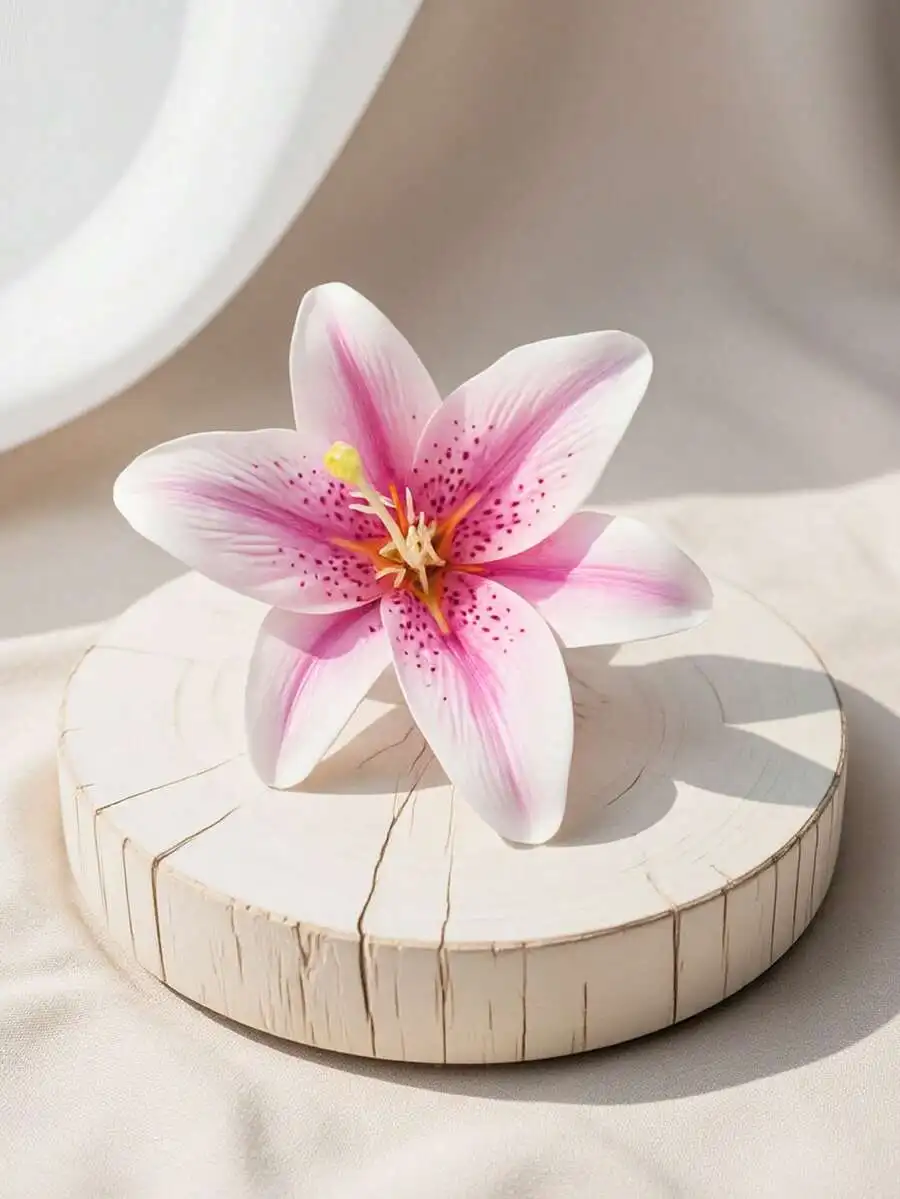 

3PCS Artificial Lily Flower Hair Clips For Women, Tropical Floral Hair Accessories For Beach Party Wedding