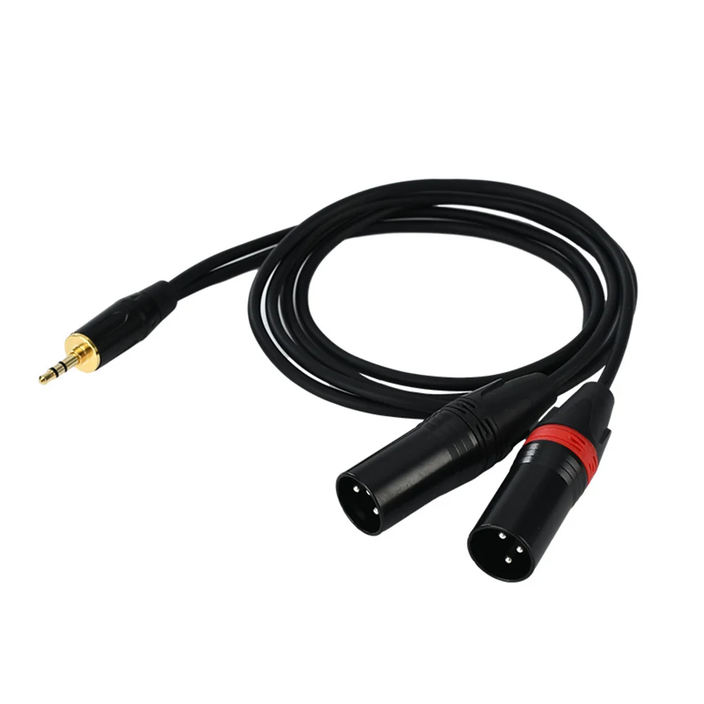 3.5 mm to Dual XLR Audio Cable 1/8 TRS Stereo Male to Female Dual XLR Splitter Cord For Mixer Speakers Microphone