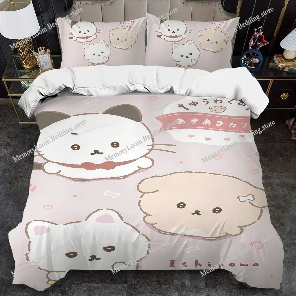 

Kawaii I-Ishiyowa-Chan Cute Duvet Cover Set Home Style Bedding Soft Laundry Cotton Bed Student Dormitory Gift Home Textile963