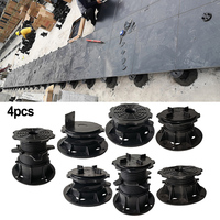 4Pcs/set Height Adjustable Decking Support Pedestal Eliminate Slope Difference Decking Boards Slab Bearing Terrace Bearing