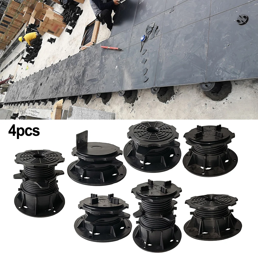 4Pcs/set Height Adjustable Decking Support Pedestal Eliminate Slope Difference Decking Boards Slab Bearing Terrace Bearing