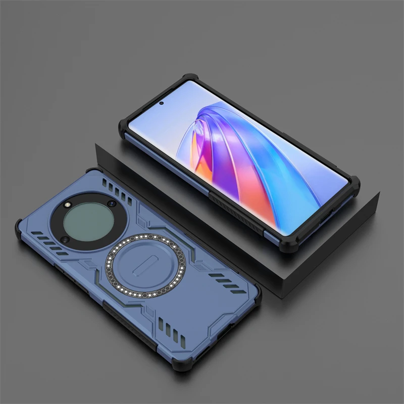 حافظة هاتف لهاتف Honor X9A حافظة لهاتف Honor X9A غطاء شحن لاسلكي ممتص مغناطيسي مقاوم للصدمات لهاتف Honor X9A مقاس 6.67 بوصة