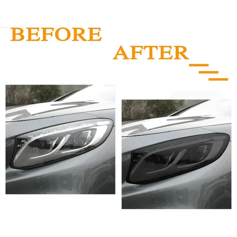Für Mercedes Benz S Klasse W222 C217 AMG Auto Scheinwerfer Tönung Schwarz Schutz Film Rücklicht Transparent TPU Aufkleber Zubehör