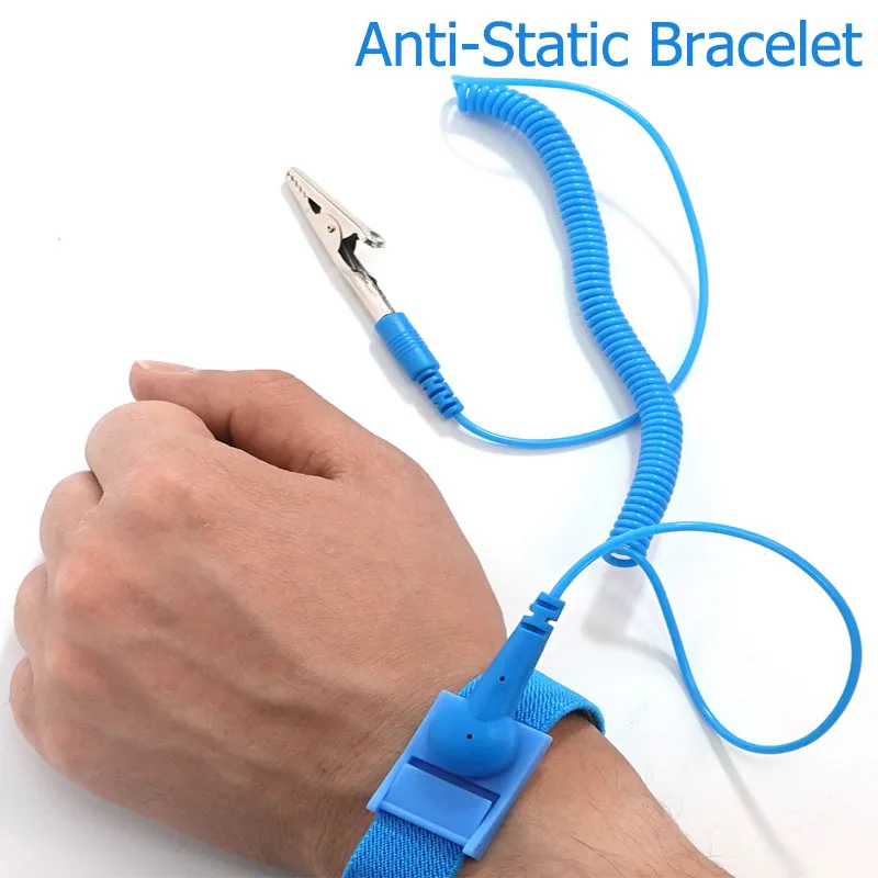 Anti Static Bracelet Electrostatic Corded/Wireless Adjustable ESD Discharge Cable Wrist Band Strap Hand