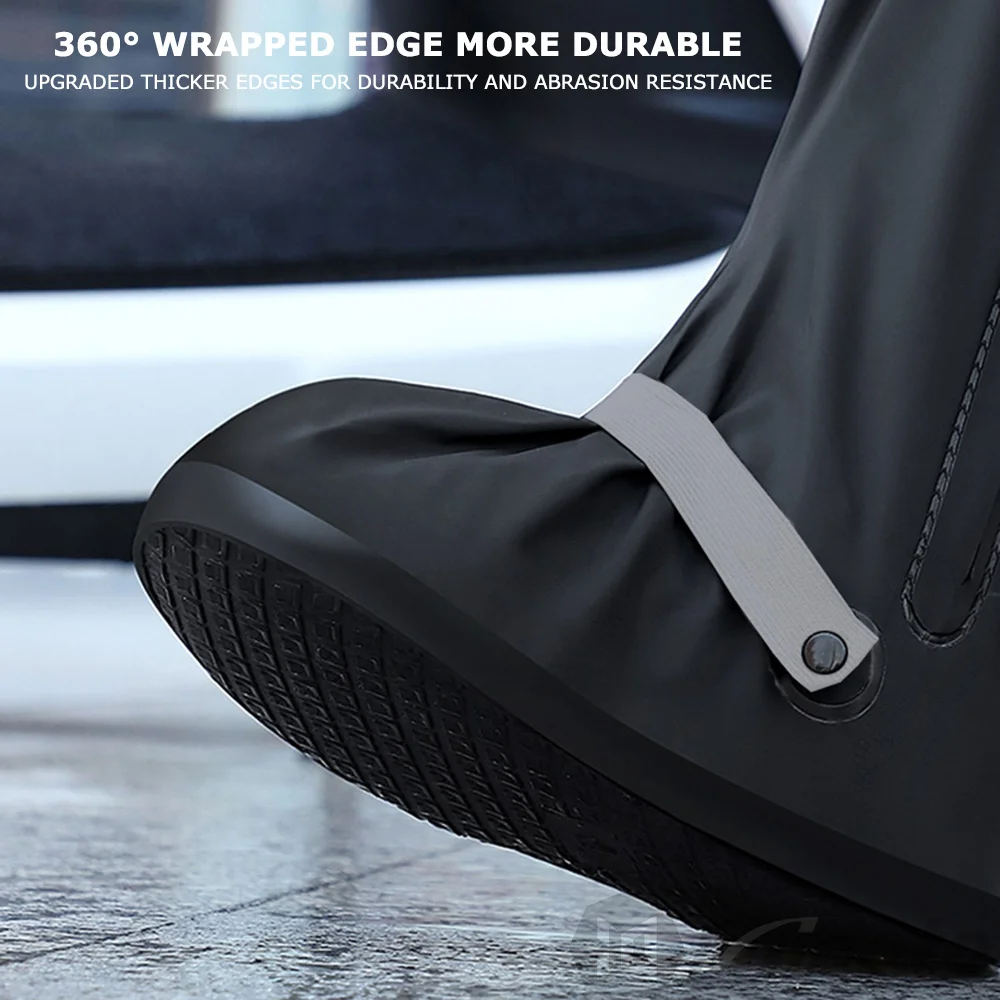 Unisex Motorcycle Boots Cover Shoes Rain Cover Bike Cycling Waterproof Rain Shoes Cover for Rainy Non-Slip Motorbike Boot Covers