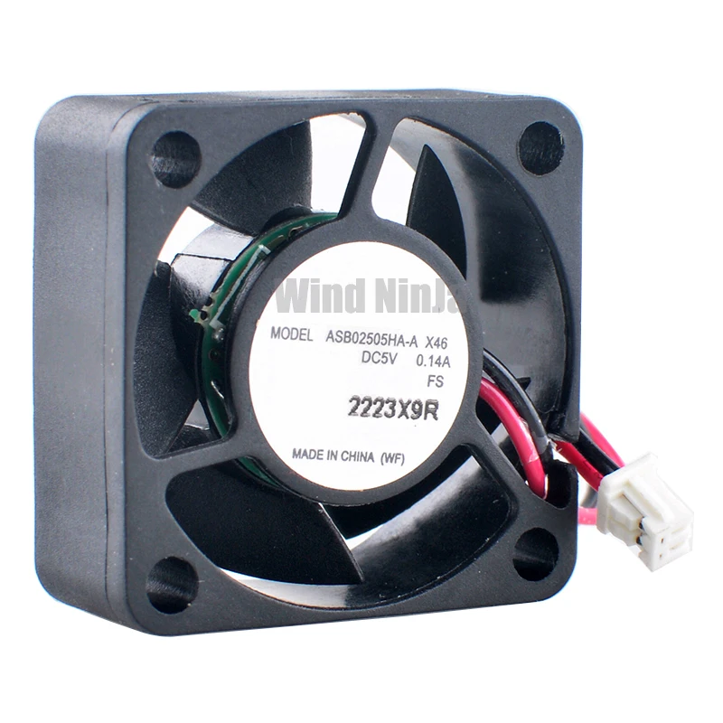 ASB02505HA-A 2.5cm 25mm cooling fan 25x25x10mm DC5V 0.14A 9000rpm Micro cooling fan for routers printer