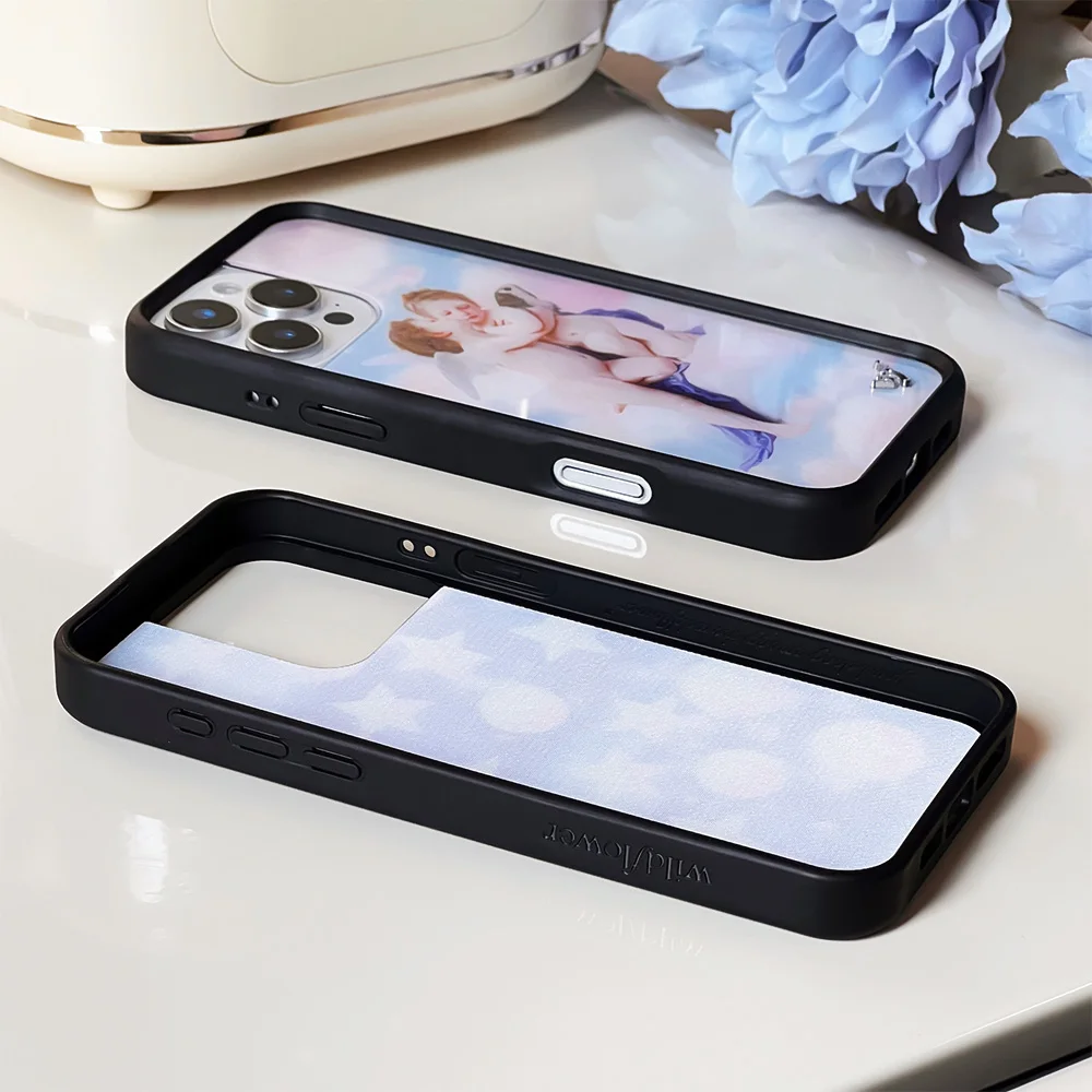 Wildflower 3D Angel baby Phone Case for iPhone 16 15 14 13 12 Pro Max Plus 16pro 15pro WF zoon girl Cartoon Cover Moon