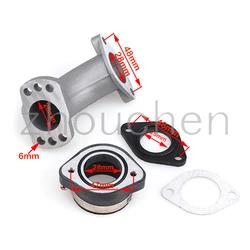 Motorcycle carburetor aluminum joint adapter plate 26mm 28mm carburetor rubber interface intake pipe interface accessories