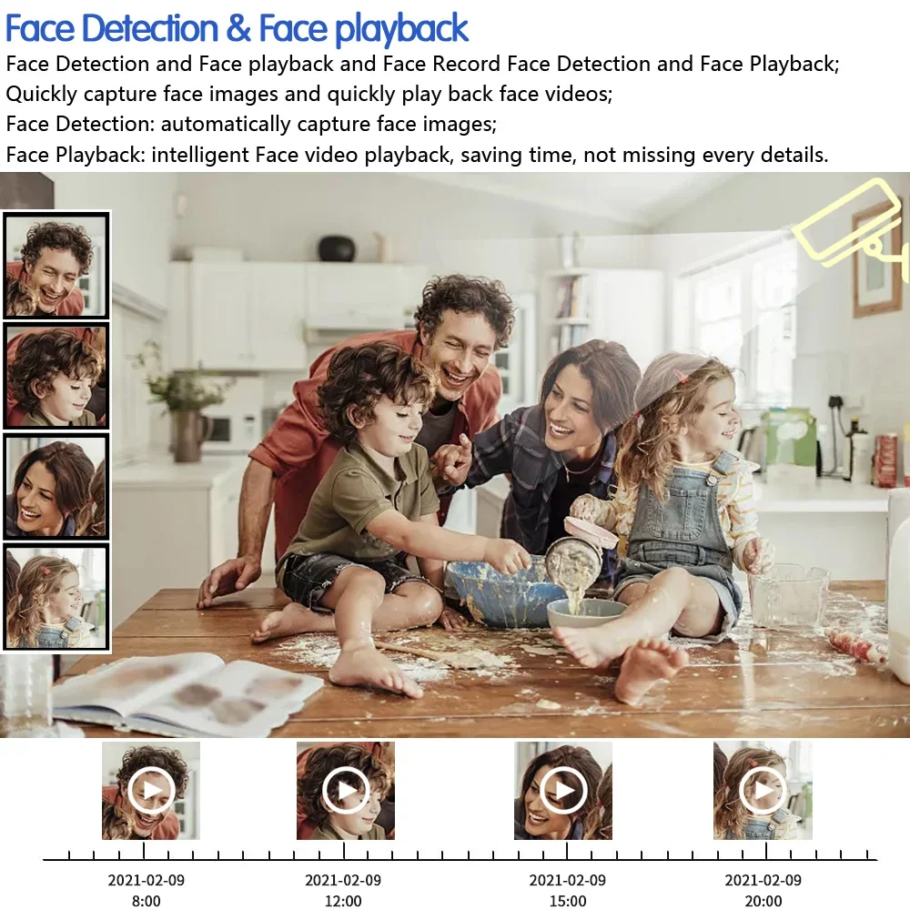 8MP 8CHAHD Dome Camera Kit 4K Outdoor High Definition Full Color Night Vision CCTV Home Surveillance Video Security System Kit